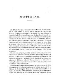 Noticias. Boletín de la Real Academia de la Historia. Tomo 40 (mayo 1902). Cuaderno V