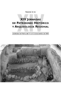 Resumen de las XIV Jornadas de Patrimonio Histórico y Arqueología Regional : celebradas en Murcia del 17 al 21 de noviembre de 2003