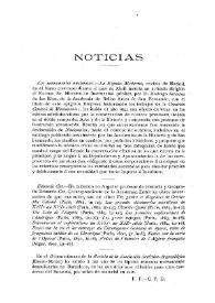 Noticias. Boletín de la Real Academia de la Historia, tomo 42 (mayo 1903). Cuaderno V