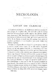 Necrología [Louis de Clerq, Gaston Paris]