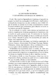 La Diputación provincial y los Archivos municipales de Guipúzcoa