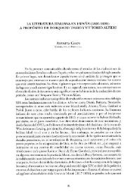 La literatura italiana en España (1800-1830): a propósito de Torquato Tasso y Vittorio Alfieri