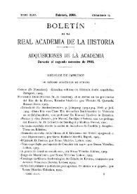 Adquisiciones de la Academia durante el segundo semestre del año 1903