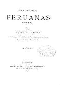 Tradiciones peruanas. Octava y última serie