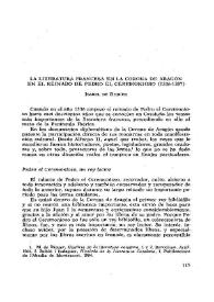 La literatura francesa en la Corona de Aragón en el reinado de Pedro el Ceremonioso (1336-1387)