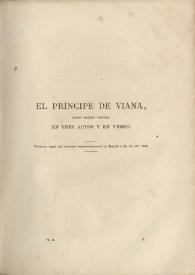 El Príncipe de Viana : drama trágico original en tres actos y en verso