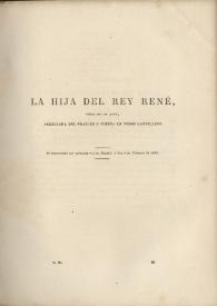 La hija del rey René : pieza en un acto, arreglada del francés y puesta en verso castellano