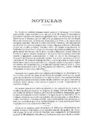 Noticias. Boletín de la Real Academia de la Historia. Tomo 47 (octubre, 1905). Cuaderno IV