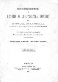 Principios generales de literatura e historia de la literatura española