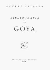 Bibliografía de Goya