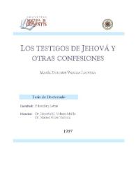 Los testigos de Jehová y otras confesiones en Alicante : una etnografía del pluralismo religioso