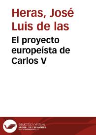 El proyecto europeísta de Carlos V