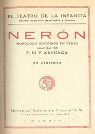 Nerón : monólogo histórico en verso
