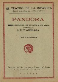 Pandora : cuadro dramático en un acto y en verso