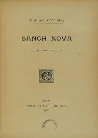 Sanch nova : novela montanyenca