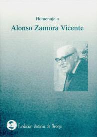 Homenaje a Alonso Zamora Vicente : Campus de La Berzosa, 28 de enero de 1999