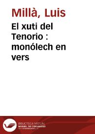 El xuti del Tenorio : monólech en vers