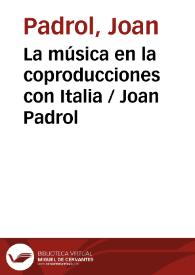La música en la coproducciones con Italia