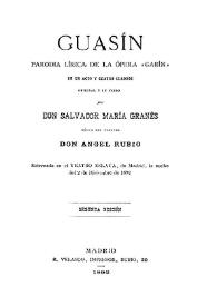 Guasín : parodia lírica de la ópera 