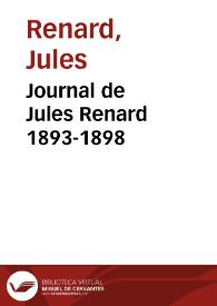 Journal de Jules Renard 1893-1898