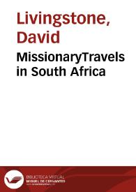 Missionary Travels in South Africa
