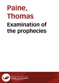 Examination of the prophecies