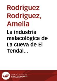 La industria malacológica de La cueva de El Tendal (San Andrés y Sauces, isla de La Palma)