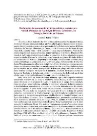 Declaración de monumento histórico-artístico, carácter provincial. Dólmenes de Ageitos, en Ribeira; Cabaleiros, en Tordoya; Dombate, en Cabana