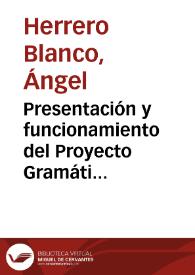 Presentación y funcionamiento del Proyecto Gramática Constrastiva Español-LSE