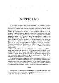 Noticias. Boletín de la Real Academia de la Historia, tomo 57 (noviembre 1910). Cuaderno V