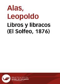 Libros y libracos (El Solfeo, 1876)