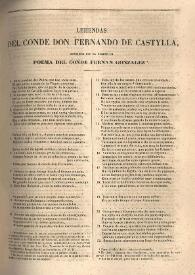 Leyendas del conde don Fernando de Castilla, conocidas con el nombre de Poema del Conde Fernán González