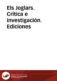 Els Joglars. Crítica e investigación. Ediciones