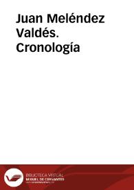 Juan Meléndez Valdés. Cronología