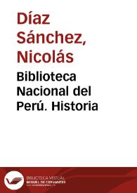 Biblioteca Nacional del Perú. Historia