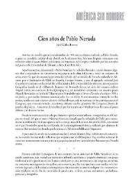Cien años de Pablo Neruda