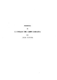 Necrología de D. Conrado del Campo Zabaleta