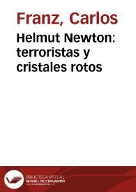 Helmut Newton: terroristas y cristales rotos