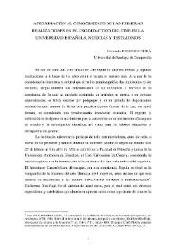 Aproximación al conocimiento de las primeras realizaciones en el uso didáctico del cine en la universidad española. Noticias y testimonios