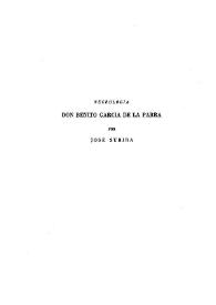 Necrología : Don Benito García de la Parra