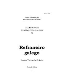 Refraneiro Galego (Cadernos de Fraseoloxía Galega 2)
