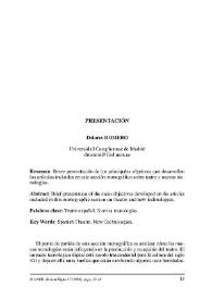 Signa: Revista de la Asociación española de Semiótica, núm. 17 (2008). Estado de la cuestión: Sobre teatro y nuevas tecnologías. Presentación