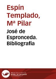 José de Espronceda. Bibliografía