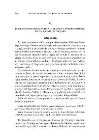 Inscripciones inéditas de Alcaudete y Torredonjimeno en la provincia de Jaén
