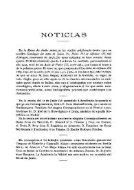 Boletín de la Real Academia de la Historia, tomo 65 (julio-agosto 1914). Cuadernos I-II. Noticias