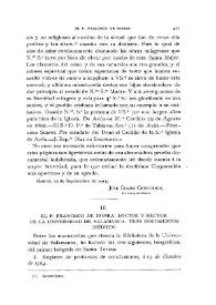 El P. Francisco de Ribera, doctor y rector de la Universidad de Salamanca. Tres documentos inéditos
