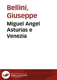 Miguel Angel Asturias e Venezia