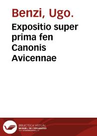 Expositio super prima fen Canonis Avicennae