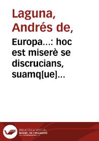 Europa... : hoc est miserè se discrucians, suamq[ue] calamitatem deplorans...