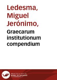 Graecarum institutionum compendium